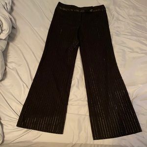 Dress pants with silver stripes